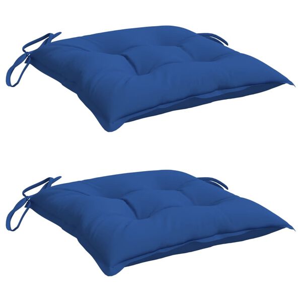 vidaXL Chair Cushion Set of 2 Blue Oxford fabric (100% polyester)