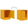 vidaXL Bedside Cabinet Mustard Yellow Cold-rolled Steel Small
