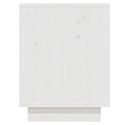 vidaXL Shoe Cabinet White 43.3"x13.4"x17.7" Solid Wood Pine