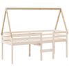vidaXL Kids'Bed Roof Natural Wood Solid Pine Wood 78.3 x 31.7 x 34.6 in