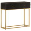 vidaXL Console Table Black Solid mango wood and iron Console Table