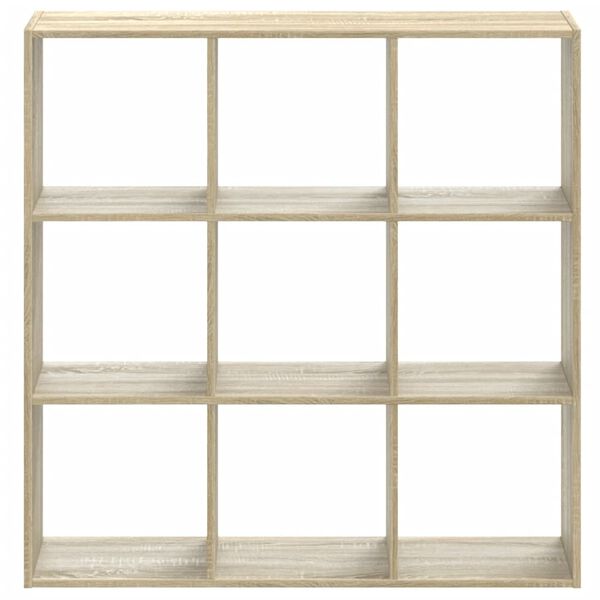 vidaXL Bookcase Sonoma oak Engineered wood Medium Bookcase Rectangular