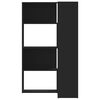 vidaXL Corner Bookcase Black Engineered Wood Tall Modular