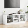 vidaXL TV Cabinet White Engineered wood Medium Sleek TV Cabinet