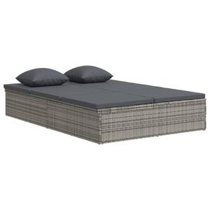 vidaXL Sun Bed Dark Grey