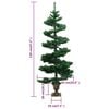vidaXL Swirl Christmas Tree Green PVC Medium Swirl Christmas Tree