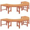 vidaXL Tree Bench 2 pcs Brown 160 x 160 x 45cm Solid Eucalyptus wood