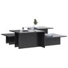 vidaXL Coffee Table Set of 2 High gloss gray Engineered wood
