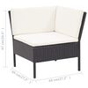 vidaXL Garden Lounge Set Black, Cream white