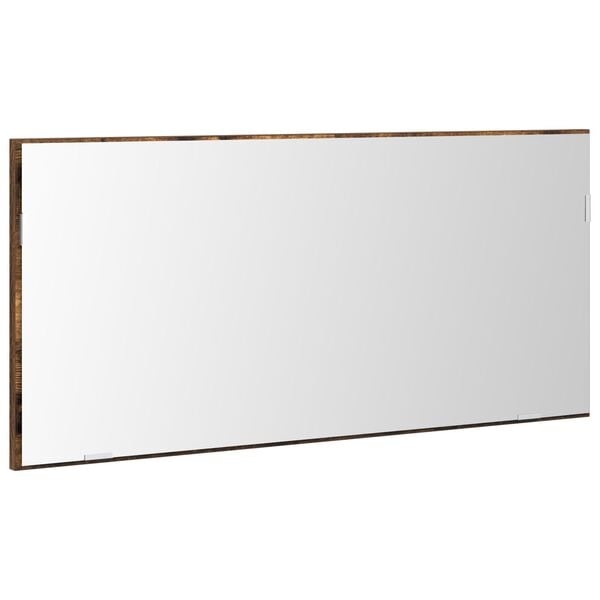 vidaXL Mirror Brown 31.50 x 14.57 in Glass and Engineered Wood