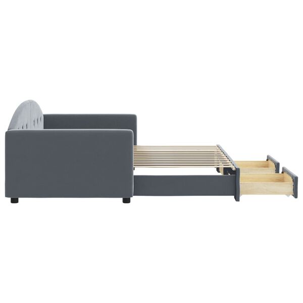 vidaXL Daybed With Trundle Dark gray