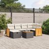 vidaXL Garden Sofa Set Black, Cream White