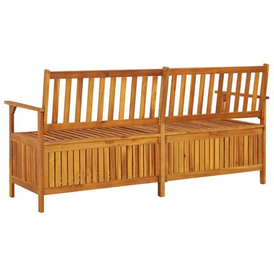 vidaXL Storage Bench 66.9" Solid Wood Acacia