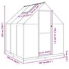 vidaXL Greenhouse Green Aluminum, Polycarbonate, Galvanized Steel Large
