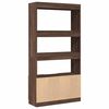 vidaXL Highboard Brown Oak Engineered Wood Tall Highboard Rectangular