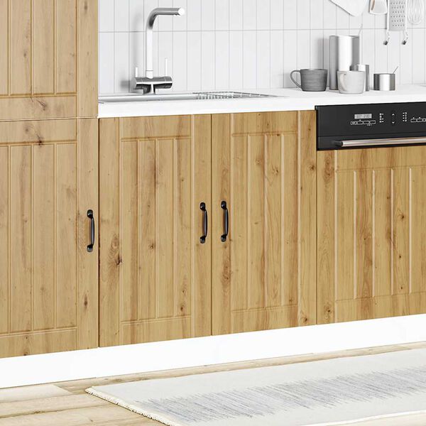 vidaXL Sink Base Cabinet Artisan Oak Engineered Wood 31.5 x 18.1 x 32.1 in