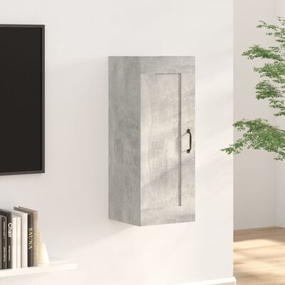 vidaXL Hanging Cabinet Concrete Gray 13.8"x13.4"x35.4" Engineered Wood
