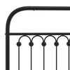 vidaXL Bed Frame Black Steel King Size Durable Bed Frame Rectangular