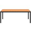 vidaXL Garden Dining Table Brown WPC top 72.8 x 35.4 x 29.1 in Durable