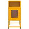 vidaXL Bedside Cabinet Mustard Yellow Cold-rolled steel Medium Storage