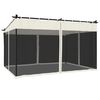 vidaXL Gazebo with Mesh Walls Cream 13.1'x9.8' Steel