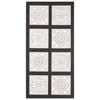 vidaXL Hand-Carved Wall Panel MDF 15.7"x31.5"x0.6" Black and White