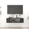vidaXL TV Cabinet High gloss black Engineered wood Medium TV Cabinet