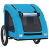 vidaXL Pet Bike Trailer Blue Oxford Fabric, Iron, PVC Small Durable