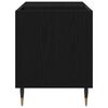 vidaXL Record Cabinet with Shelf Black Oak 33.46 x 14.96 x 18.90 in