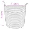 vidaXL Storage Basket Beige and White 100% Cotton Medium Collapsible