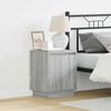 vidaXL Bedside Cabinet Grey 15.35 x 13.58 x 19.69 in Engineered wood