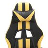 vidaXL Gaming Chair Black and Gold Faux leather, Metal, Plywood