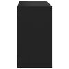 vidaXL Cube Shelf Set of 6 Black Engineered wood 10.2 x 5.9 x 10.2 in
