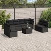 vidaXL Garden Sofa Set Black