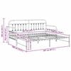 vidaXL Daybed Frame White 35.43 x 78.74 in Powder-Coated Steel