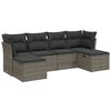 vidaXL Garden Sofa Set Grey Poly Rattan Large Modular Garden Sofa Set