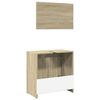 vidaXL Bathroom Furniture Set Sonoma Oak Engineered Wood Medium