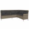 vidaXL Garden Sofa Set Grey and Brown