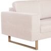 vidaXL Sofa Cream Polyester fabric, Wooden frame, Iron legs 3-Seater