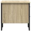 vidaXL Bedside Cabinet Sonoma oak Engineered wood, metal Medium