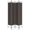 vidaXL 4-Panel Room Divider Brown 63"x86.6" Fabric