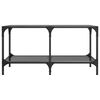 vidaXL Coffee Table Black Engineered wood, steel, glass Small Coffee Table