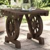 vidaXL Garden Footrest Burnt wood Solid fir wood 15.7 x 14.4 x 15.2 in