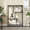 vidaXL Bookshelf Grey Sonoma Engineered wood and steel Medium