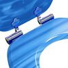 vidaXL WC Toilet Seats with Soft Close Lid 2 pcs MDF Blue Water Drop Design (2x146913)