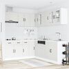 vidaXL Kitchen Cabinet Set White Engineered Wood and Glass Large