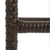 vidaXL Bar Stool Set of 2 Brown PE rattan, steel Standard Footrest