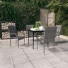 vidaXL Garden Dining Set Grey and Black