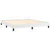 vidaXL Bed Frame White Faux leather, plywood, engineered wood King