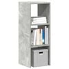 vidaXL Bookcase Concrete gray Engineered wood Medium Stackable